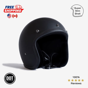 Classic 3/4 Super Low Profile Motorcycle Helmet, DOT certified