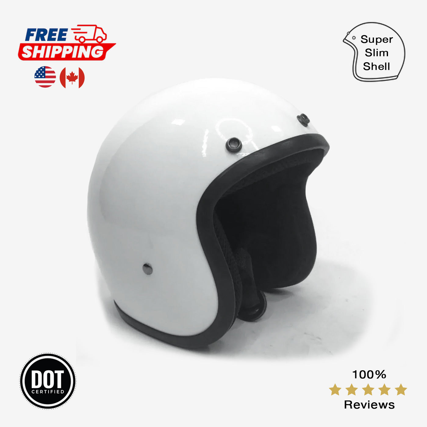 best motorcycle 3/4 helmets Classic 3/4 Super Low Profile Motorcycle Helmet