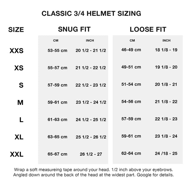 Classic 3/4 Super Low Profile Motorcycle Helmet