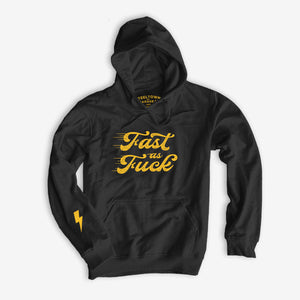 Fast As Fuck Hoodie in black, front view