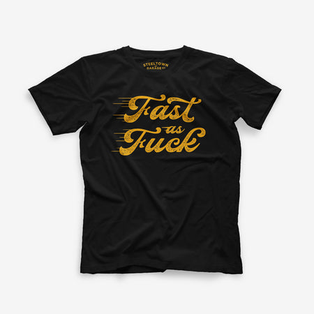 Fast As Fuck Tee in black, front view