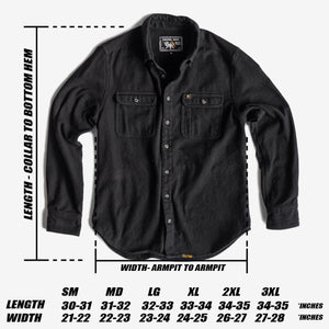 Freeway Flannel size guide