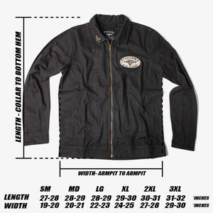 Steeltown Shop Coat size guide