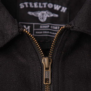 Steeltown Shop Coat zipper detail