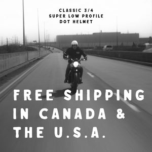 Classic 3/4 Super Low Profile Motorcycle Helmet