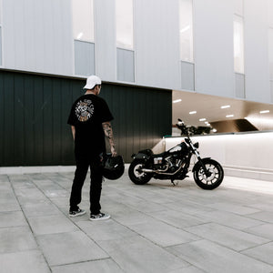 Working Class Stiff Tee motorcycle lifestyle photo