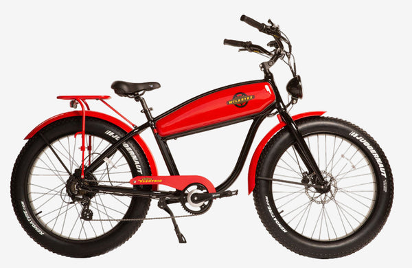 BEAST 750W Fat-Tire Cruiser eBike - Red/Black