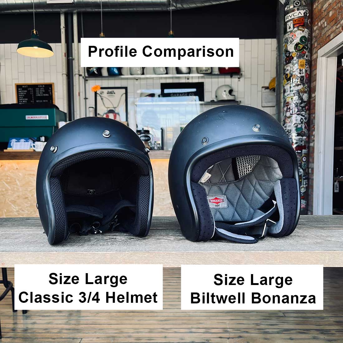 Classic 3/4 - Lowest Profile 3/4 Motorcycle Helmet in the world