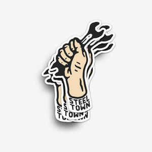 Hand & Wrench Sticker