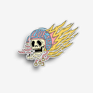 Live Fast Skull Sticker