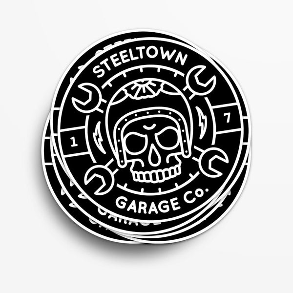 Steeltown Garage Co. Logo Sticker