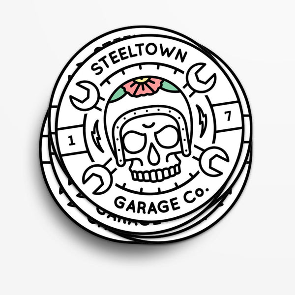 Steeltown Garage Co. Logo Sticker